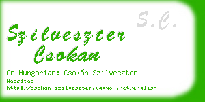 szilveszter csokan business card